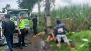 Kecelakaan Maut Antara Elf  Dengan Dump Truck,  8 Orang Terluka di Tulungagung
