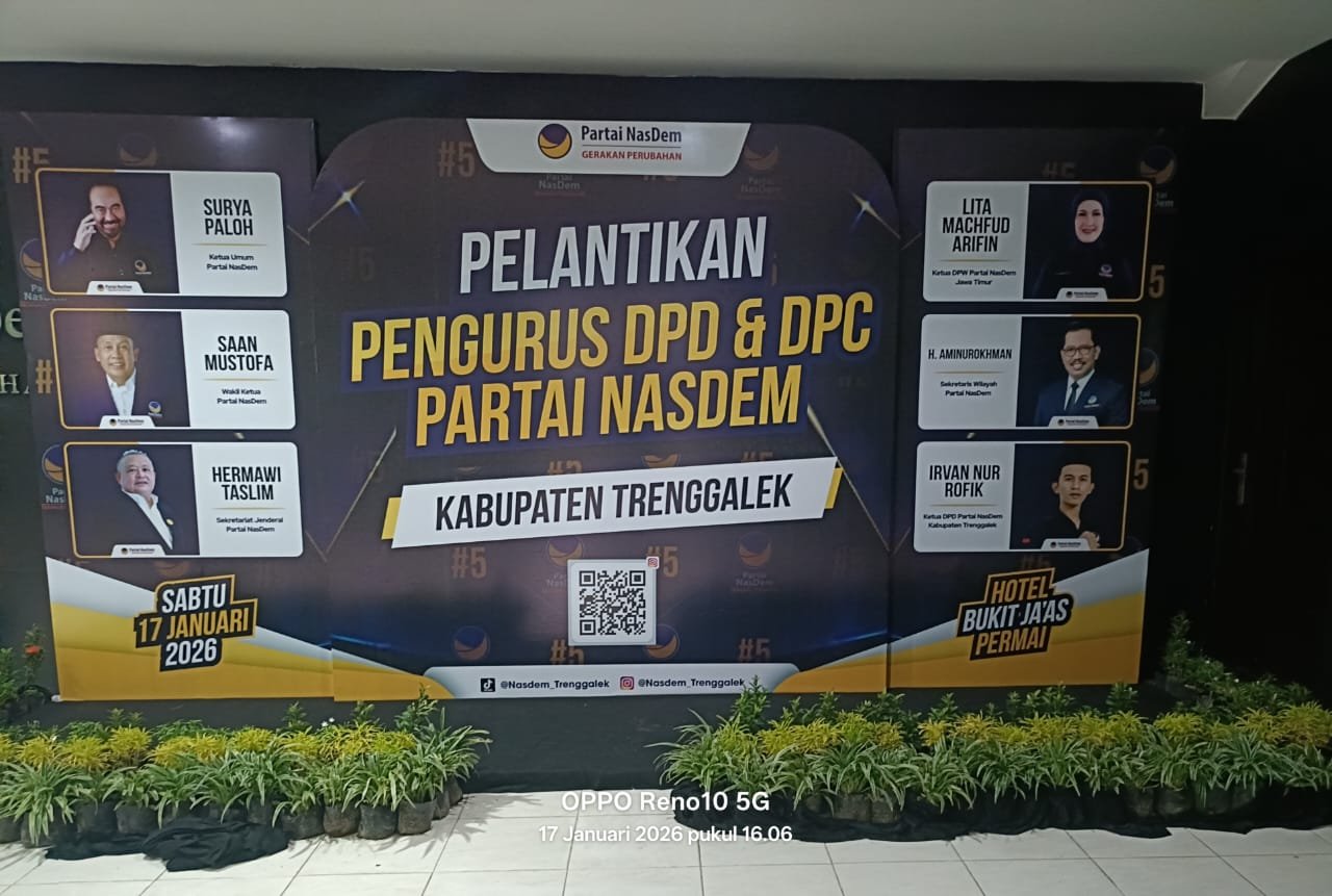 Jurnalis Team 9  Hadiri Pelantikan DPD dan DPC Partai NasDem se-Kabupaten Trenggalek