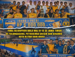 Final Kejuaran Bola Voli Sejawa Timur Di Adakan Di GOR Lembu Peteng Tulungagung