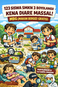 “Keamanan Pangan Terabaikan: 123 Siswa dan Guru Alami Diare Massal Usai Makan Siang MBG”