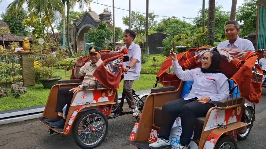 “Konvoi Becak Listrik Resmikan Bantuan 200 Unit untuk Pembecak Lansia di Tulungagung”