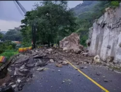 Longsor Tebing Tutup Jalan Utama Trenggalek-Ponorogo, Kendaraan Terhenti