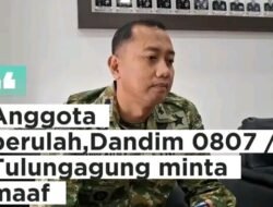 Dandim 0807 Tulungagung Sampaikan Permohonan Maaf Terbuka Usai Anggota TNI Terlibat Kasus Pencurian